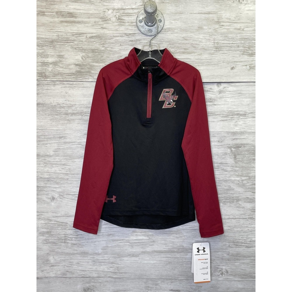 Under Armour Boston College Eagles Youth 6 Black NCAA Basketball 1/4 Zip Shirt